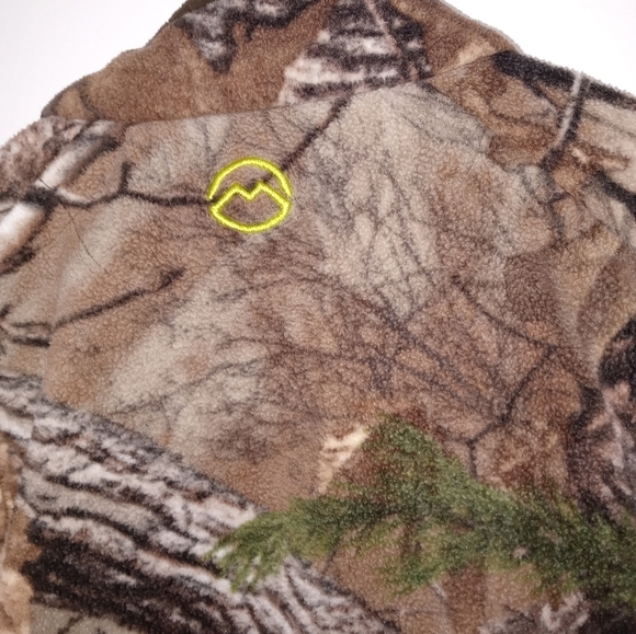 Magellan outdoors boy's full zip brown camouflage fleece jacket w pockets Small - Picture 9 of 9